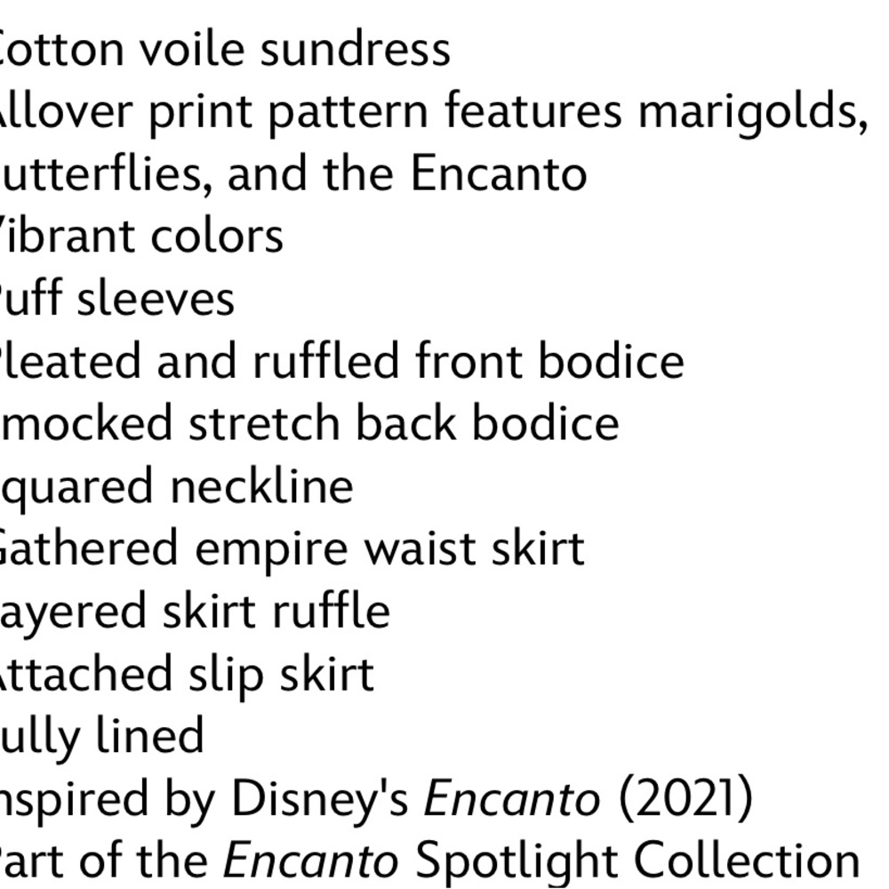 DISNEY ENCANTO DRESS FOR WOMAN SMALL - Picture 3 of 4